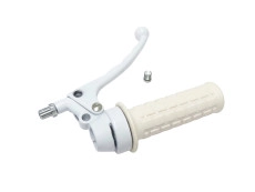 Griffsatz Rechts Gasgriff Lusito Modell Nachbau Weiss (Bremslicht)