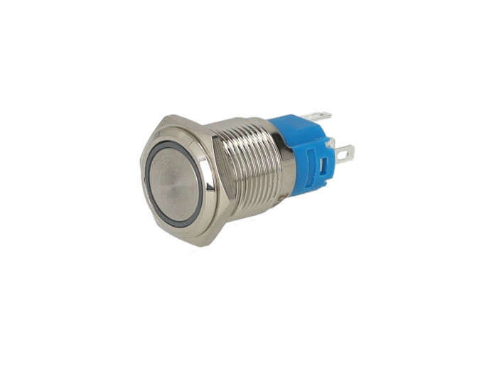 Aan / uitknop 16mm LED rood 12V universeel