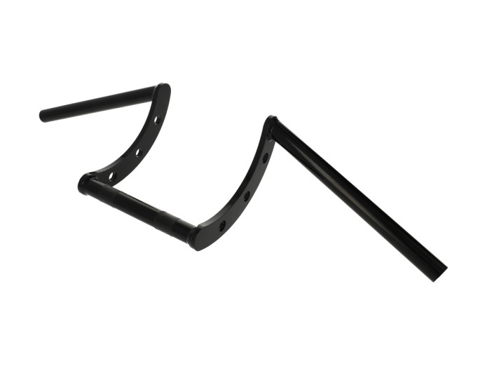 Handlebar universal custom bent black 25mm