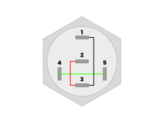 On/off Button 16mm LED Red 6V Universal product
