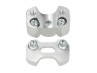 Stuurklem Riser set straight 22 / 28mm zilver universeel CNC