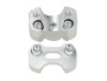 Stuurklem Riser set straight 22 / 28mm zilver universeel CNC