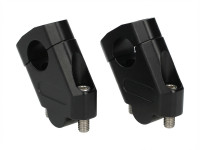 Stuurklem Riser set pullback 22mm zwart universeel CNC