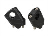 Puch Sturen / Delen Stuurklem Maxi CNC zwart Stuurklem Riser set pullback 22mm zwart universeel CNC