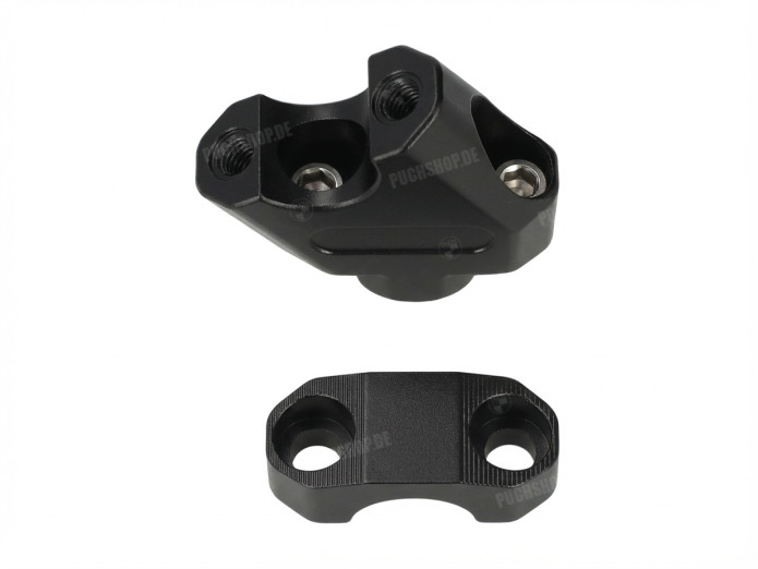 Stuurklem Riser set pullback 22mm zwart universeel CNC