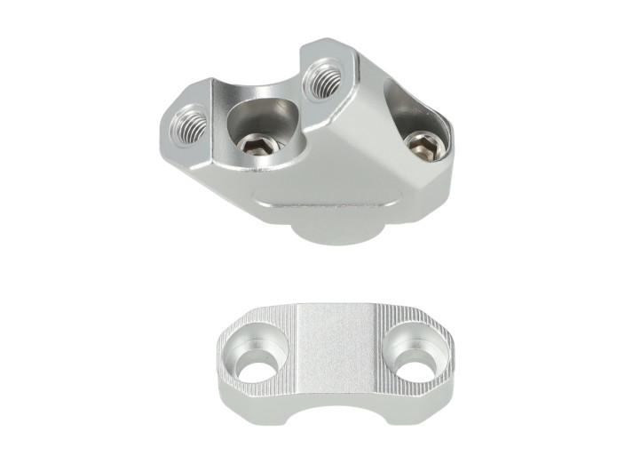 Handlebar riser set pullback 22mm silver universal CNC