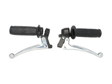 Greepset links / rechts NTS A-kwaliteit zwart als origineel (remlicht / choke)