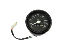 Speedometer kilometer 60mm 80 km/h black universal with light 