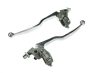 Handle brake set aluminium long with brake light switch and mirror mount 2