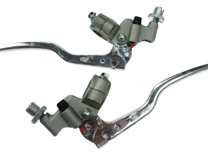 Handle brake set aluminium long with brake light switch and mirror mount product