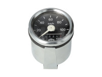 Teller kilometer 48mm 120km/h VDO replica zwart universeel Schmitt