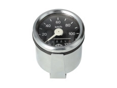 Tacho Kilometer 48mm 120 km/h VDO Nachbau Schwarz Universal Schmitt