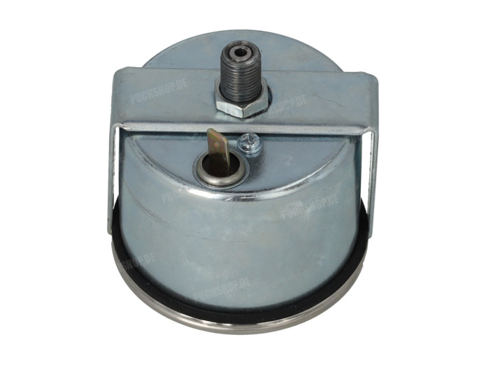 Speedometer KM 60mm 140 km/h cream chrome universal light