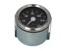 Speedometer KM 60mm 140 km/h black chrome universal light