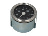 Teller kilometer 60mm 140 km/h zwart  chroom universeel licht