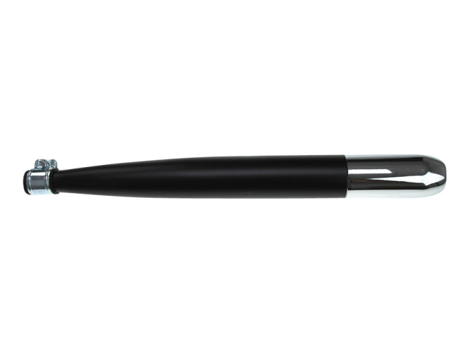 Exhaust silencer 28mm cigar black / chrome 560mm universal  product