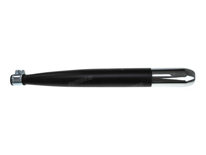 Uitlaat demper 28mm sigaar zwart / chroom 560mm universeel 