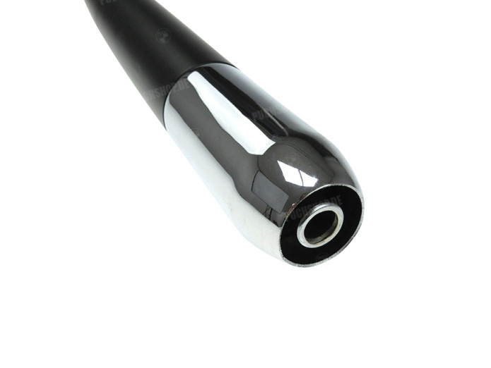Uitlaat demper 28mm sigaar zwart / chroom 560mm universeel 
