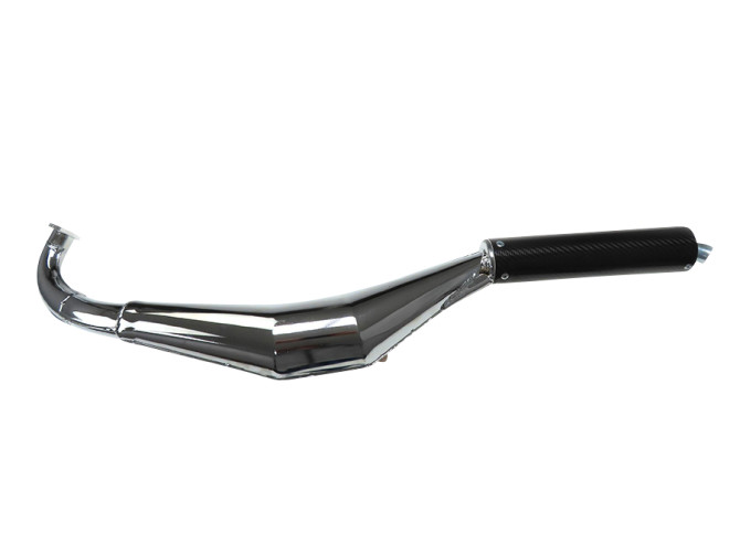 Exhaust Puch Maxi / E50 28mm Simonini chrome with carbon silencer product