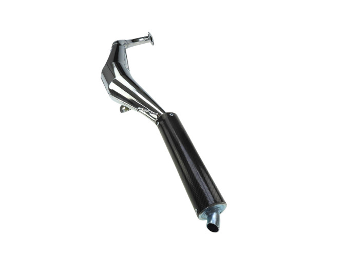 Exhaust Puch Maxi / E50 28mm Simonini chrome with carbon silencer product