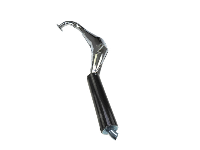 Auspuff Puch Maxi / E50 28mm Simonini Chrom Carbon Dämpfer