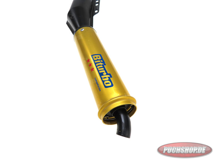 Exhaust Puch Maxi / E50 25mm Biturbo Gold black exclusive