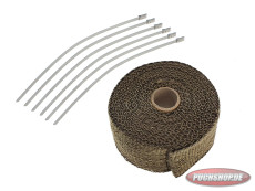 Uitlaat hitteband / heatwrap titanium (5 cm x 5 meter)