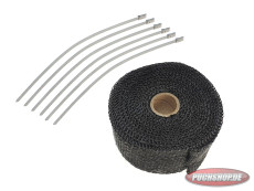 Exhaust heatwrap black (5 cm x 5 meter)