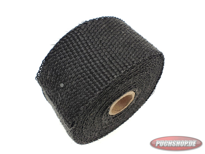 Uitlaat hitteband / heatwrap zwart (5cm x 5 meter) product