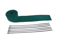 Uitlaat hitteband / heatwrap groen (5 cm x 5 meter)