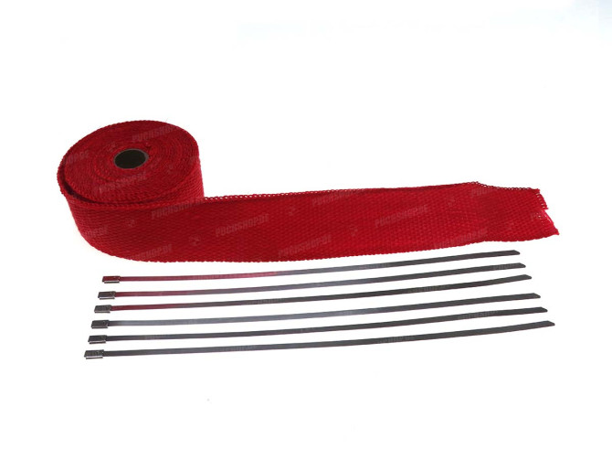 Exhaust heatwrap red (5 cm x 5 meter) main