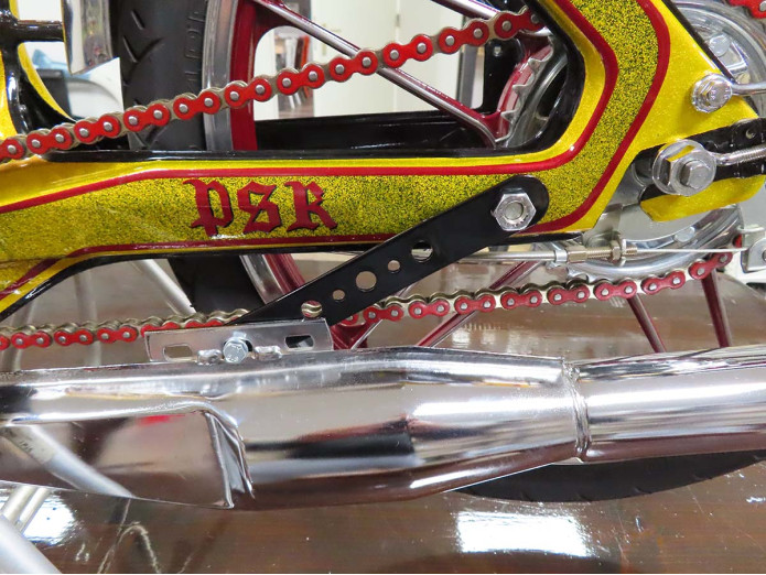 Uitlaatbeugel Puch Maxi N / K RVS racing glans zwart 