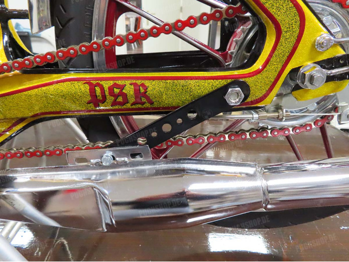 Exhaust bracket Puch Maxi N / K stainless steel racing black