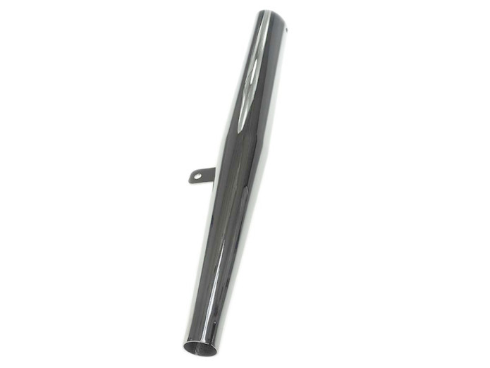 Uitlaat demper 28mm Bos style Puch Maxi / universeel chroom