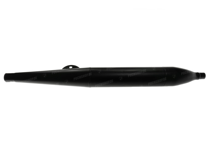 Exhaust silencer 28mm cigar chrome 700mm universal black main