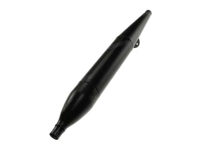 Auspuff Puch Maxi / E50 28mm Zigarre mit Flöte 2-Teilig Schwarz 