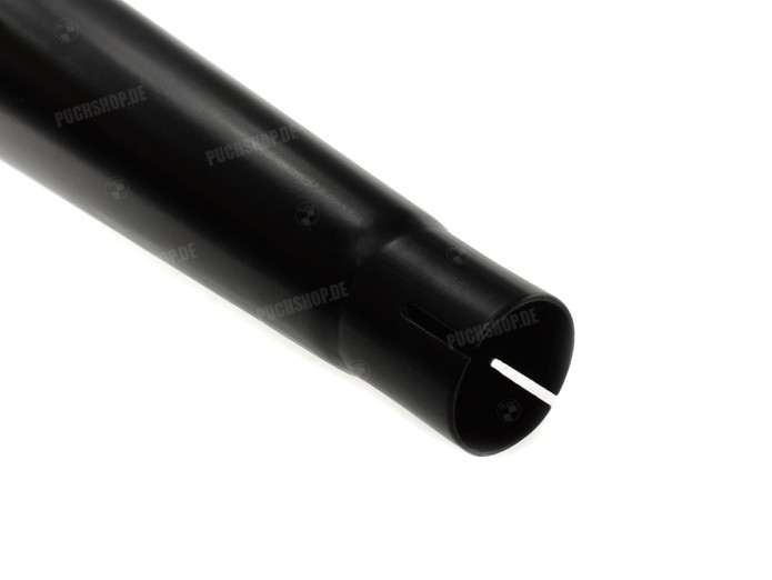 Auspuff Puch Maxi / E50 28mm Zigarre mit Flöte 2-Teilig Schwarz 