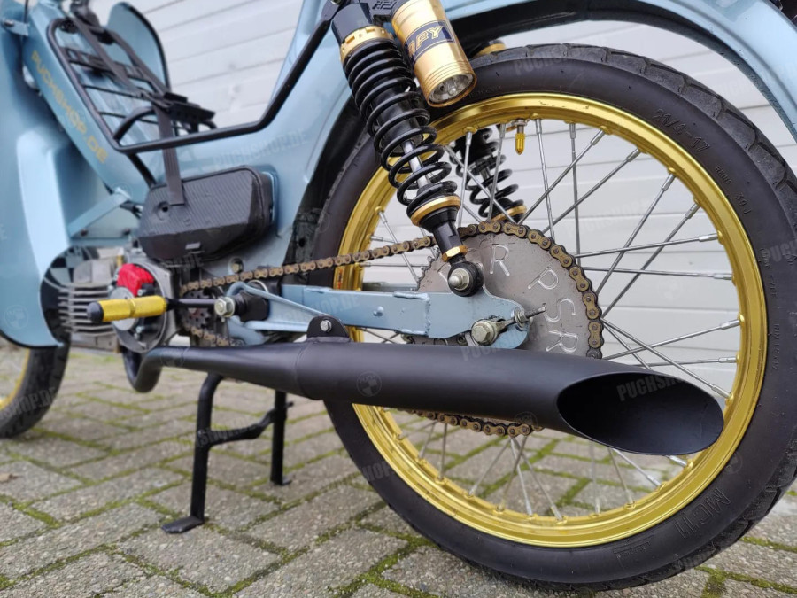 Auspuffanlage Grandprix Puch Maxi E50/E50A, Klarlackiert