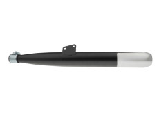 Uitlaatdemper 60mm chroom / zwart 28mm Hercules / Sachs / universeel