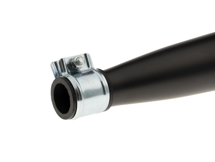 Uitlaatdemper 60mm chroom / zwart 28mm Hercules / Sachs / universeel