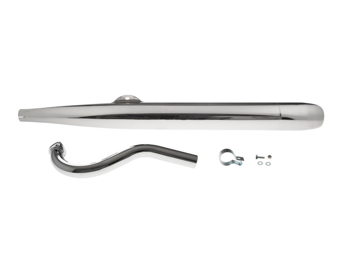 Auspuff Puch Maxi / E50 28mm RS Zigarre Resonanz "Super Reso" Chrom 