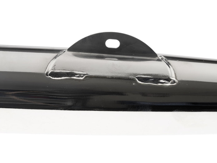 Exhaust silencer 28mm RS cigar resonance "Super Reso" chrome universal