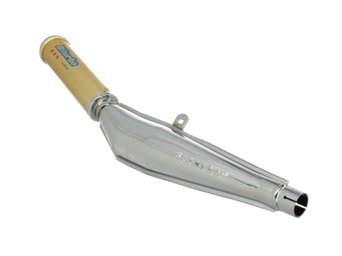 Auspuff Dämpfer 28mm Biturbo Gold Chrom Universal  product
