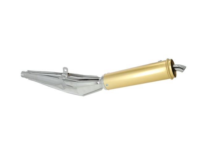 Auspuff Dämpfer 28mm Biturbo Gold Chrom Universal  product