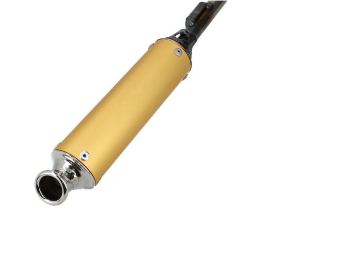 Auspuff Puch Maxi / E50 25mm Tecno Circuit mit Aluminium Dämpfer Gold "special edition"