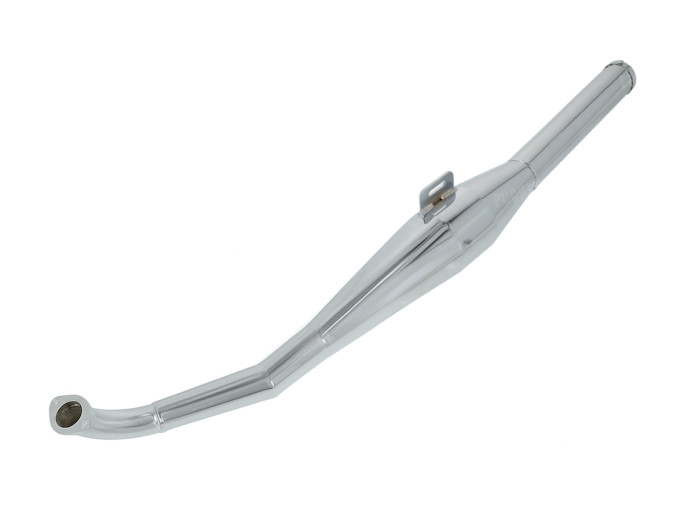 Uitlaat Puch Maxi / E50 28mm Homoet P8 chroom Exclusive 74cc schuine uitlaatpoort