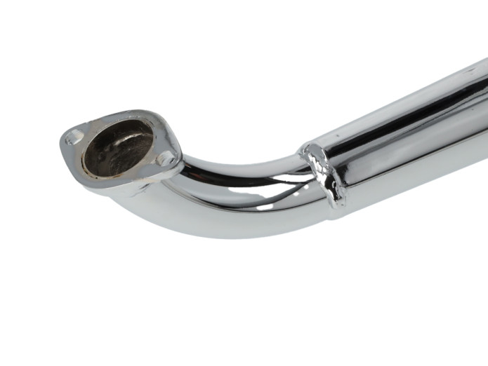 Exhaust Puch Maxi / E50 28mm Homoet P8 chrome Exclusive 74cc angled exhaust port