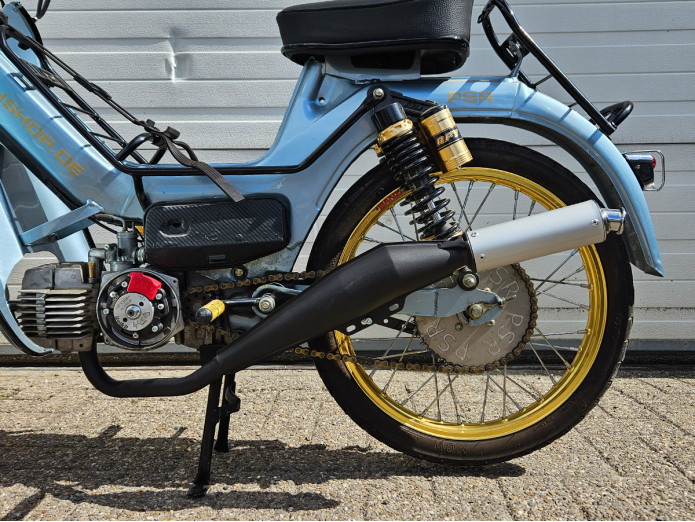 Exhaust Puch Maxi / E50 28mm Bullet High Model black 