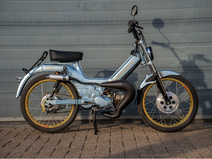 Uitlaat Puch Maxi / E50 25mm Tecno off road EVO zwart