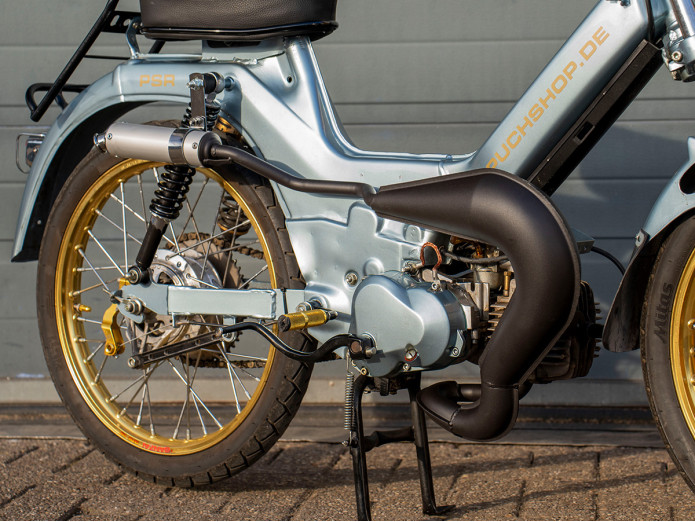 Uitlaat Puch Maxi / E50 25mm Tecno off road EVO zwart